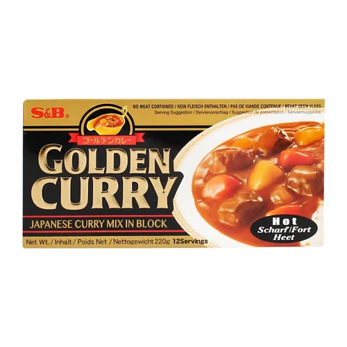 S&B Golden Curry Mix scharf 220g Japanisches Curry Japanese Curry HOT