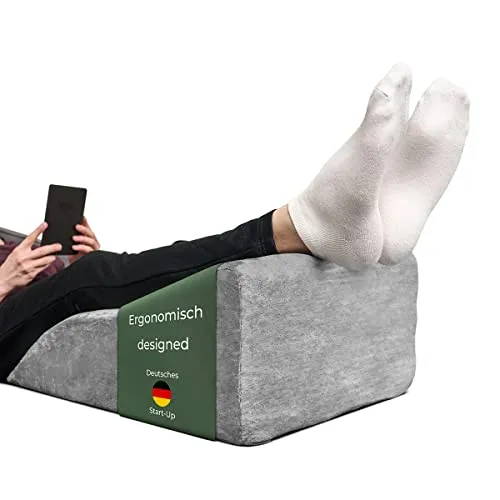 Ergonomisches Venenkissen - Beinhochlagerungskissen für maximalen Komfort - Beinkissen für optimale Beinhochlagerung, ideal zur Entlastung von Knie und Wirbelsäule. Mit pflegeleichtem Bezug, waschbar und umweltfreundlich.