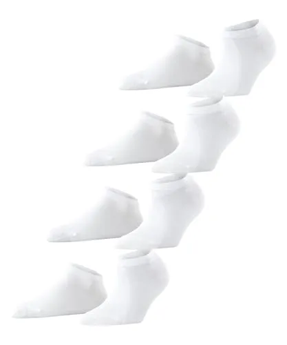 ESPRIT Damen Sneakersocken Solid W Sn Baumwolle kurz einfarbig Multipack, Weiß White 2000, 36-41