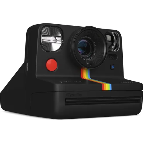 POLAROID 9061 - Now+ Camera Black - Sofortbildkamera mit kreativen Funktionen, inklusive 5 Objektivfiltern und App-Integration für filmreife Fotos. Ideal für kreative Köpfe, die ihre Fotografie auf das nächste Level heben möchten.