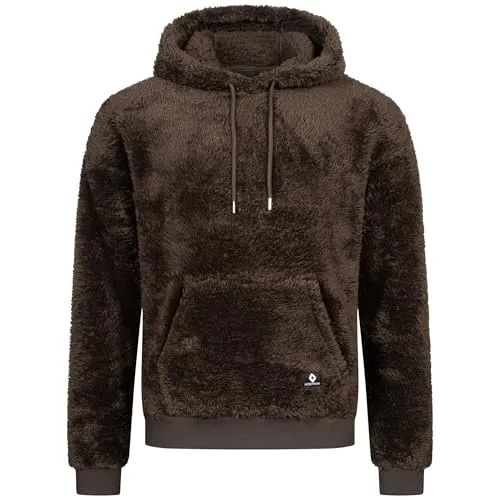Höhenhorn Bärg Hoodie Teddyfleece Herren Kapuzen Braun Gr. L
