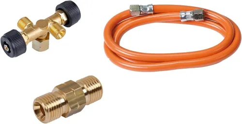 ROTHENBERGER Industrial Doppel-Abzweig Ventil Set - Grill-Ventile mit 2 Anschlüssen für zeitgleiches Betreiben von 2 Gasgeräten, sicher und stufenlos regulierbar für optimale Gaszufuhr.