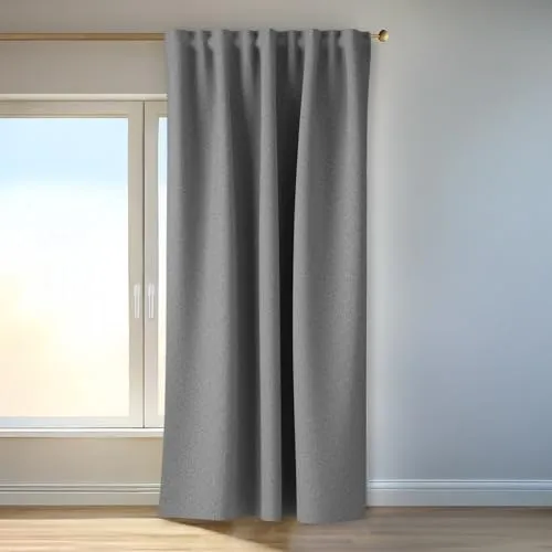 Homing Vorhang Nox Grau | Verdunkelungs- & Thermovorhang 135x270 cm - Vielseitiger Vorhang Nox in Grau (135 x 270 cm) für optimale Verdunkelung und Schallschutz. Pflegeleicht, waschbar bei 30 °C und mit geprüfter Qualität – ideal für jeden Wohnraum.