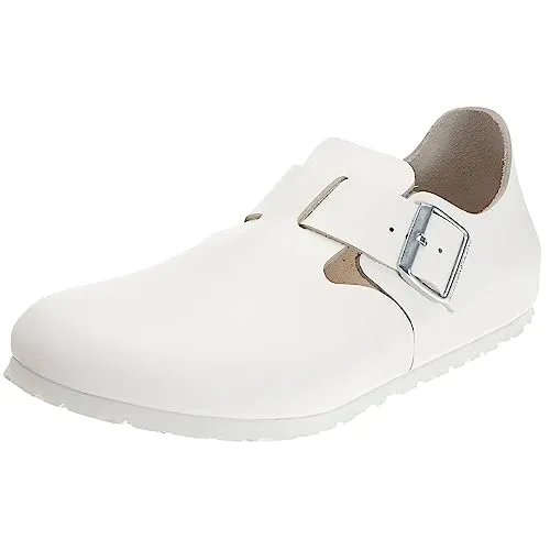 Birkenstock Arizona Prof weiß normale Weite 47 - Pantoletten aus hochwertigem Birko-Flor® mit anatomisch geformtem Kork-Latex-Fußbett, ideal für Beruf und Alltag, bietet hohen Komfort und Strapazierfähigkeit.