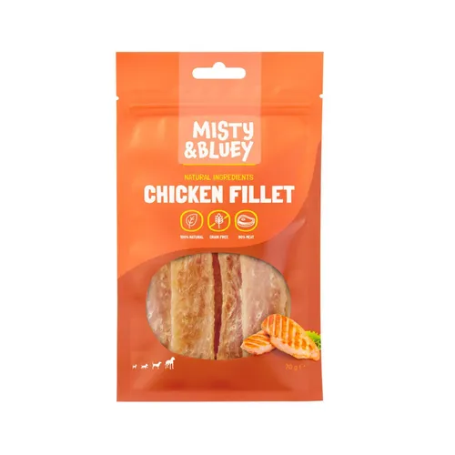 20x 70g Chicken Fillet Leckerlis für Hund Hundesnack 100% natürlich getreidefrei