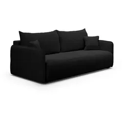 Furnisell Schlafsofa, Schwarz, Textil, 4-Sitzer, seitenverkehrt montierbar, 216x86x105 cm, Wohnzimmer, Sofas & Couches, Schlafsofas