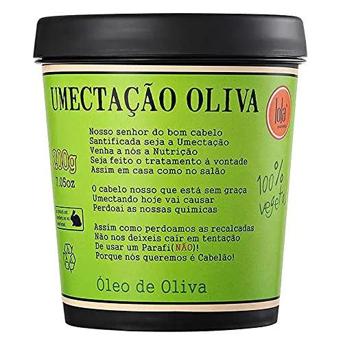 Lola Cosmetics - Olivennetzmaske für intensive Feuchtigkeit - Bio-Olivenöl - Für sehr geschädigtes & trockenes Haar - Glanz & Geschmeidigkeit - 200g