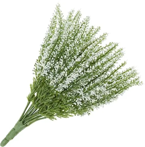 DPI Erika Kunstblume 24 Blütenstränge, 26cm - Herbst Deko, Ideal für Gestecke, Blumentöpfe, Floristische Arrangements Cream