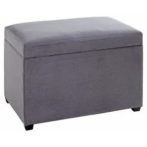 HAKU Möbel Sitztruhe grau - Modernes Design, klappbar und gepolstert, Belastbarkeit 85 kg, ideal für stilvolle Aufbewahrung