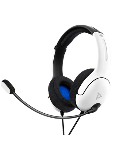PDP Airlite Stereo Headset für PS4/PS5 - Weiß - Kopfhörer mit leichtem Design und hochwertigem Sound, ideal für stundenlangen Gaming-Komfort auf PlayStation 4 und 5.