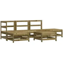vidaXL 6-teilige Garten-Lounge-Set aus imprägniertem Kiefernholz - Entspanne im Freien mit diesem stilvollen Garten-Lounge-Set aus robustem, imprägniertem Kiefernholz. Perfekt für Terrasse oder Balkon, modular kombinierbar für individuelle Gestaltung.