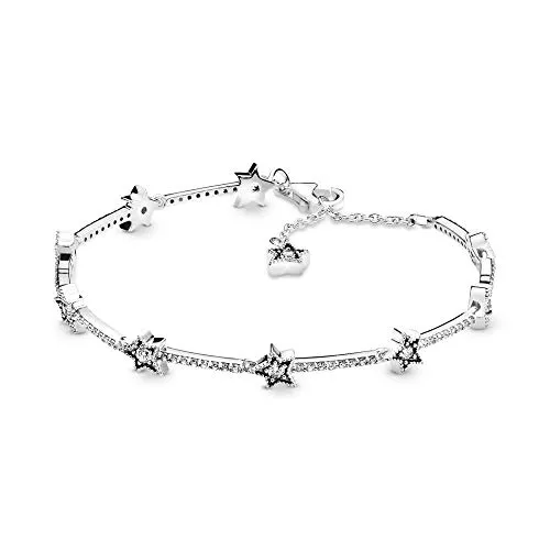 Pandora Armband 598498C01-20 himmlischer Stern - Elegantes Damenarmband aus Sterlingsilber mit Sternformen und Zirkoniasteinen, ein perfektes Geschenk für besondere Anlässe und persönliche Erinnerungen.