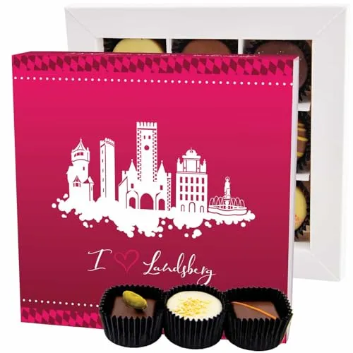 Hallingers Genuss Manufaktur Pralinen Geschenk – ohne Alkohol, handgemacht aus Premium Edelkakao, edle Geschenkbox 