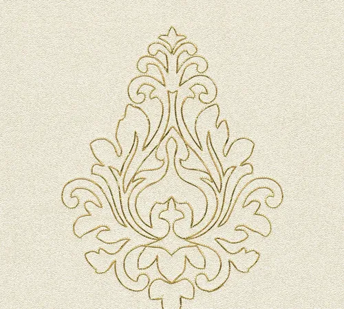 Architects Paper 70er Tapete Creme & Gold - Hochwertige Tapete im Retro-Design, ideal für stilvolle Wohnräume und kreative Akzente.