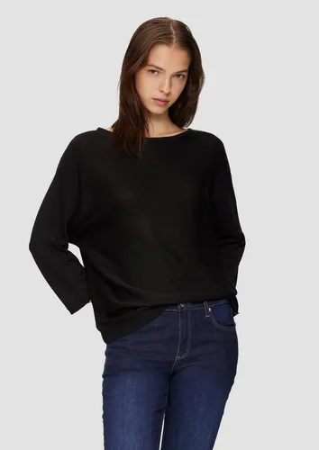 QS 3/4 Arm-Pullover mit Fledermausärmeln - Kuschelig-weicher Strickpullover mit stylischem U-Boot-Ausschnitt, ideal für kühle Sommerabende oder als Übergangsjacke im Herbst. Der Loose Fit schmeichelt jeder Figur.
