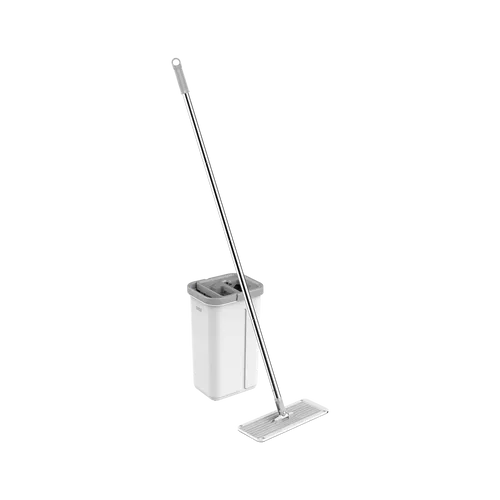 Teesa New Clean R13 Doppelkammer-Mopp - Flacher Wischmop mit 2x Mikrofaser und 5.7L Wassertank für effektives und schnelles Reinigen von Böden.
