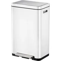 PROREGAL 30L Treteimer mit Stay-Open-Deckel - Eleganter 30 Liter Treteimer aus Edelstahl mit extra breitem Pedal und gedämpftem Stay-Open-Deckel. Ideal für müheloses Entsorgen und geruchsfreies Zuhause.