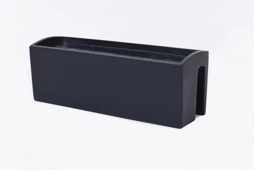 VIVANNO Balkonkasten Fiberglas BALKONA CLASSIC - Anthrazit Matt 60x19x21,5 cm - Hochwertiger Blumenkasten aus Fiberglas, ideal für Balkon und Terrasse. Mit 15 l Fassungsvermögen und modernem anthrazit matt Finish.