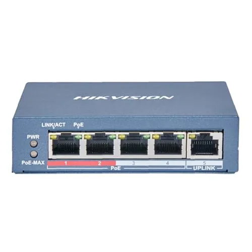 Hikvision DS-3E0105P-E | 5 Port PoE Switch | 10/100 Mbps