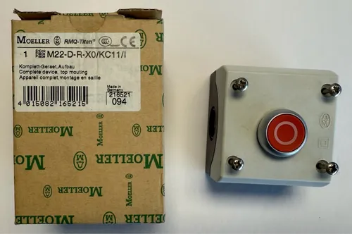 Moeller Drucktaste/ Komplett-Gerät Aufbau / M22-D-R-X0/KC11/I / Neu in OVP