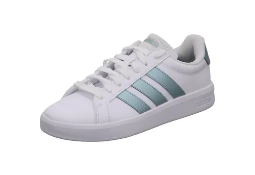 adidas Damen Grand Court Base 3.0 Schuhe - Stylische Sneakers in FTWR White/Magic Grey mit regulärer Passform. Ideal für den Alltag dank bequemer Textil-Innensohle und strapazierfähiger Gummiaußensohle.