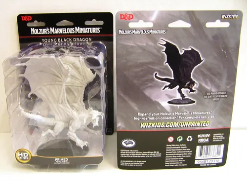 WZK73682 - D&D Nolzur's Marvelous - Unpainted Miniatures - Young Black Dragon