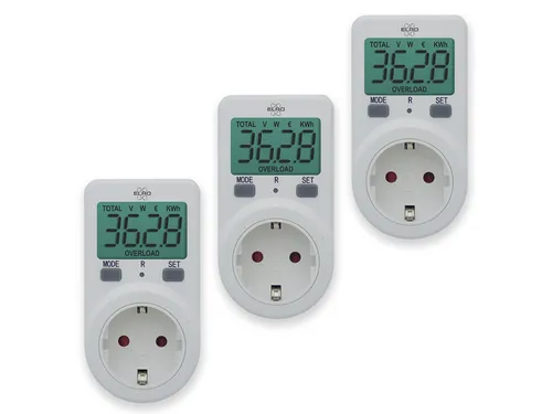 ELRO EM1000-3 3er Set Energiemesser - Multifunktionstester mit digitaler Anzeige, ideal zur Überwachung des Energieverbrauchs. Praktisches Set mit 3 Geräten für effiziente Nutzung. Kompakt und zuverlässig in jedem Haushalt.