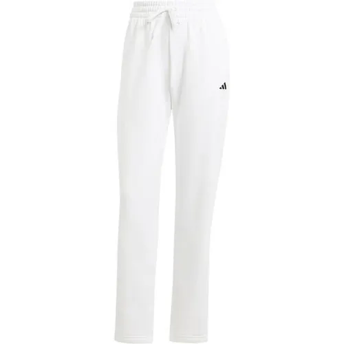 ADIDAS Damen Hose Essentials Small Logo Feel Cozy Open Hem in weiß von adidas