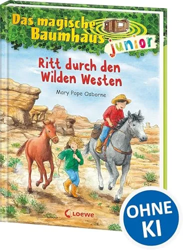 Das magische Baumhaus junior (Band 10) - Ritt durch den Wilden Westen: Schaffen es Anne und Philipp Morgans Rätsel in der Prärie zu lösen? - ... Selberlesen - Mit farbigen Illustrationen