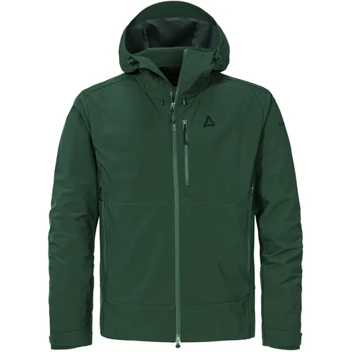 Schöffel Softshell Jk Style Milagle Men - Dark Jade (6965) - Funktionsjacke für Herren, ideal für Outdoor-Aktivitäten. Wasser- und windabweisend, mit 25k MVTR Atmungsaktivität und 4-Wege-Stretch für maximale Bewegungsfreiheit.