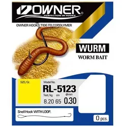 Owner Hooks Wurmhaken, Owner Wurmhaken gebundene Haken Gr.2 Ø 0.35 mm