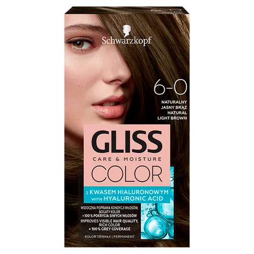 Schwarzkopf Gliss Color krem koloryzujący do włosów 6-0 Naturalny 9000101261660
