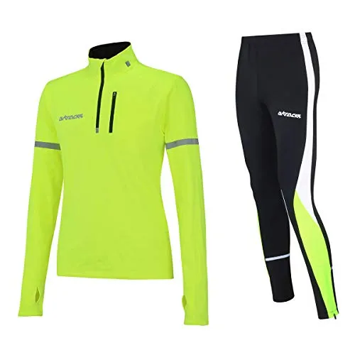 Airtracks Herren Winter Laufset Thermo Laufhose und Langarmshirt - XXXL - Optimales Laufset für kalte Tage: Das Airtracks Thermo Laufset kombiniert Laufshirt und Hose aus hochwertigem, atmungsaktivem Material. Ideal für Training bei niedrigen Temperaturen, bietet es Komfort und Bewegungsfreiheit.
