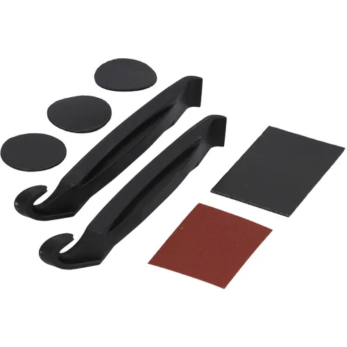 Flickzeug Flickbox FISCHER 7tlg Fahrrad E-Bike Schlauch Reparaturset Reifenheber