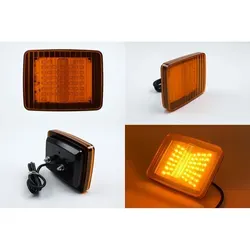 Orange LED-Signalleuchte mit 70 LEDs, 12–24 V