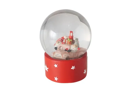 BOLTZE GRUPPE GmbH Dekoobjekt Schneekugel mit Wichtelmännchen CARRIE, Ø10,1 cm (1 Stk., Weihnachtsdeko), Schneekugel mit Wichtelmännchen