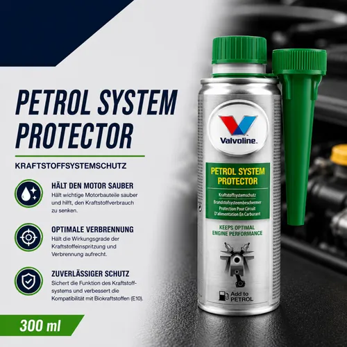 Kraftstoff Additiv VALVOLINE Petrol System Protector 300ml Benzin E10