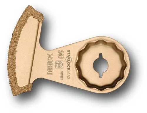 Fein Hartmetall Segmentmesser 63903240210 - Oszillierendes Multifunktionswerkzeug-Zubehör, ideal für präzises Austrennen von schmalen Fugen mit extra dünner Schnittbreite von 1,2 mm.