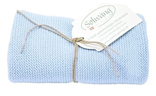 Solwang Handtücher '1 Stück gestricktes Handtuch' Hell eisblau