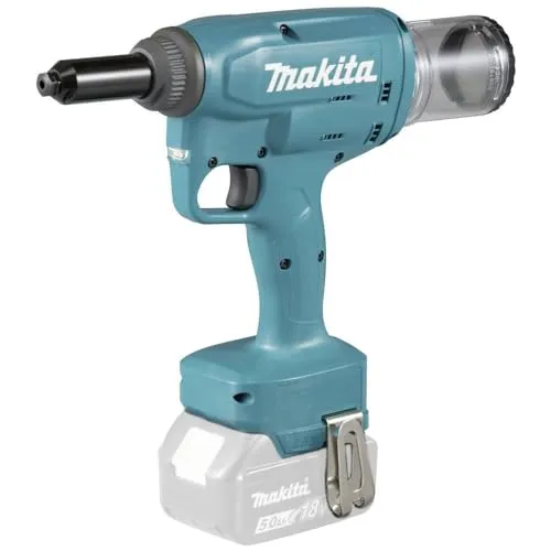 Makita Blindnietsetzgerät DRV150Z - Akku 18V, max. Setzkraft 10.000 N, ideal für randnahes Arbeiten und schnelle Verarbeitung von Blindnieten