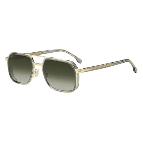 HUGO BOSS BOSS 1724/S FT3 GREY GOLD Herren Sonnenbrille - Herren Sonnenbrille mit stilvollem grauen Rahmen und goldenen Akzenten, ideal für jeden Anlass und perfekten UV-Schutz.