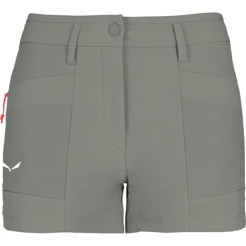 Salewa Puez Durastretch Cargo Shorts für Frauen, Shadow, XL - Wanderhosen aus schnell trocknendem Durastretch-Material, ideal für sommerliches Trekking. Wasserabweisend und atmungsaktiv für höchsten Komfort in den Bergen.