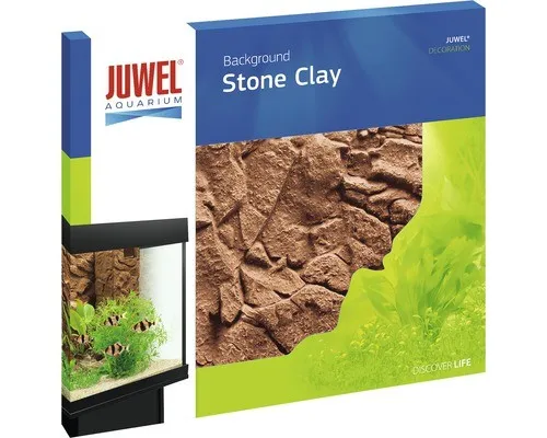 Juwel Aquarium-Rückwand Stone Clay Terracotta 60 cm x 55 cm - Aquariumrückwand mit 3-D Struktur für faszinierende Tiefenwirkung, modular erweiterbar und aus langlebigem Polyurethan für eine natürliche Steinoptik.