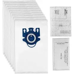 Niemals verwendet] 10 Ersatzbeutel mit 2 Filtern für Miele HyClean 3D Efficiency gn Classic C1 Complete C2 C3 S2000 S5000 S8000 Series Staubsauger –