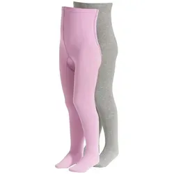 Cotton Prime® Strickstrumpfhose für Kinder (4 St) in angenehmer Baumwollqualität grau|lila|weiß 110-116