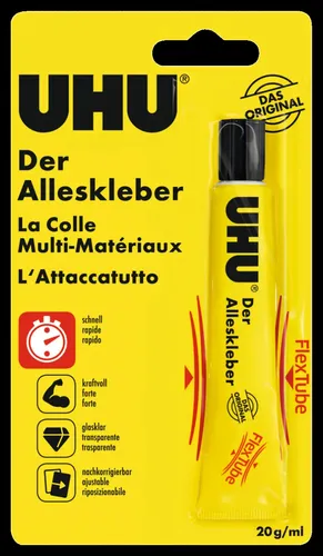 UHU Der Alleskleber Flextube 20 g Blister Universalkleber Kleber Klebstoff
