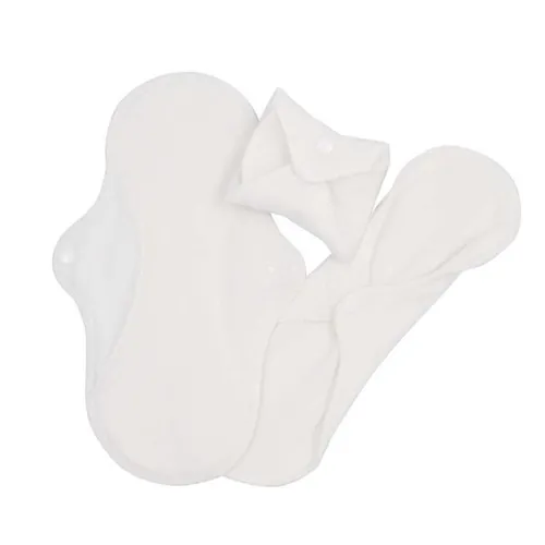 Produktbild ImseVimse Cloth Pads Active waschbare Stoffbinden 3er-Set Regular Natural Ecru