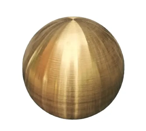 Jürgen Bocker Garten-Ambiente Dekokugel aus Edelstahl 40 cm Edelstahl Gold matt gebürstet Dekorationskugel Edelstahlkugel