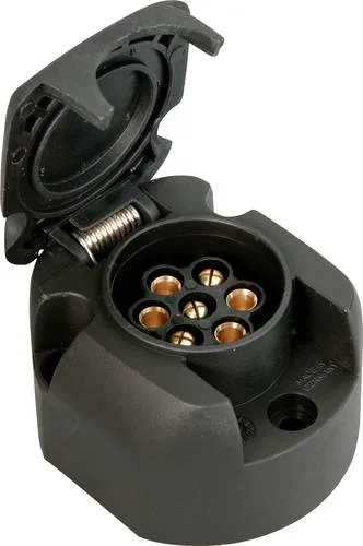 IWH 010207 Anhänger-Steckdose [Steckdose 7polig - Stecker 7polig] Kunststoff