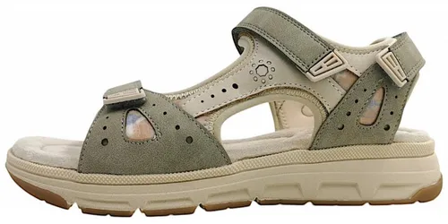 Relife Damenschuhe Sandalen Beige 37 EU - Bequeme Freizeit-Sandalen - Modische Sandalen für den Alltag mit flachem Absatz und Klettverschluss. Perfekt für einen komfortablen Auftritt in der Freizeit.